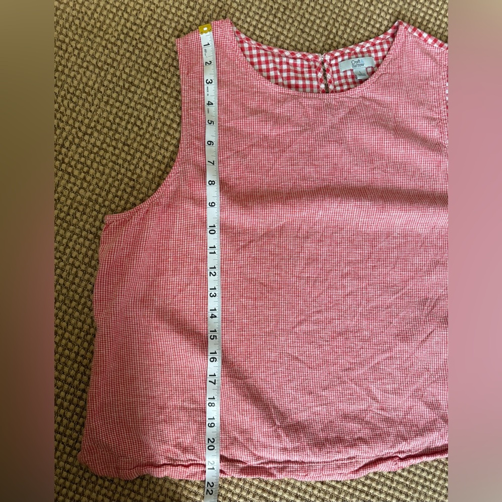 Croft & Barrow Red Plaid Checkered Top - Picture 9 of 12